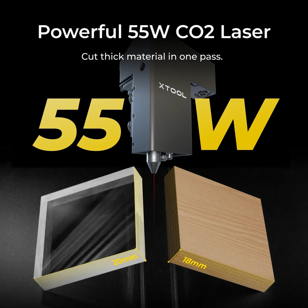 xTool P2S 55W Desktop CO2 Laser Cutter - The misfit market