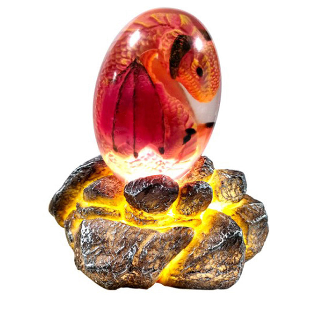 LED Lava Dragon Egg Statue Resin Ornament - The misfit market