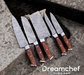 Best Knife Sets – 13” Handmade Damascus Steel Chef Knife with Rosewood Handle & Leather Sheath - The misfit market