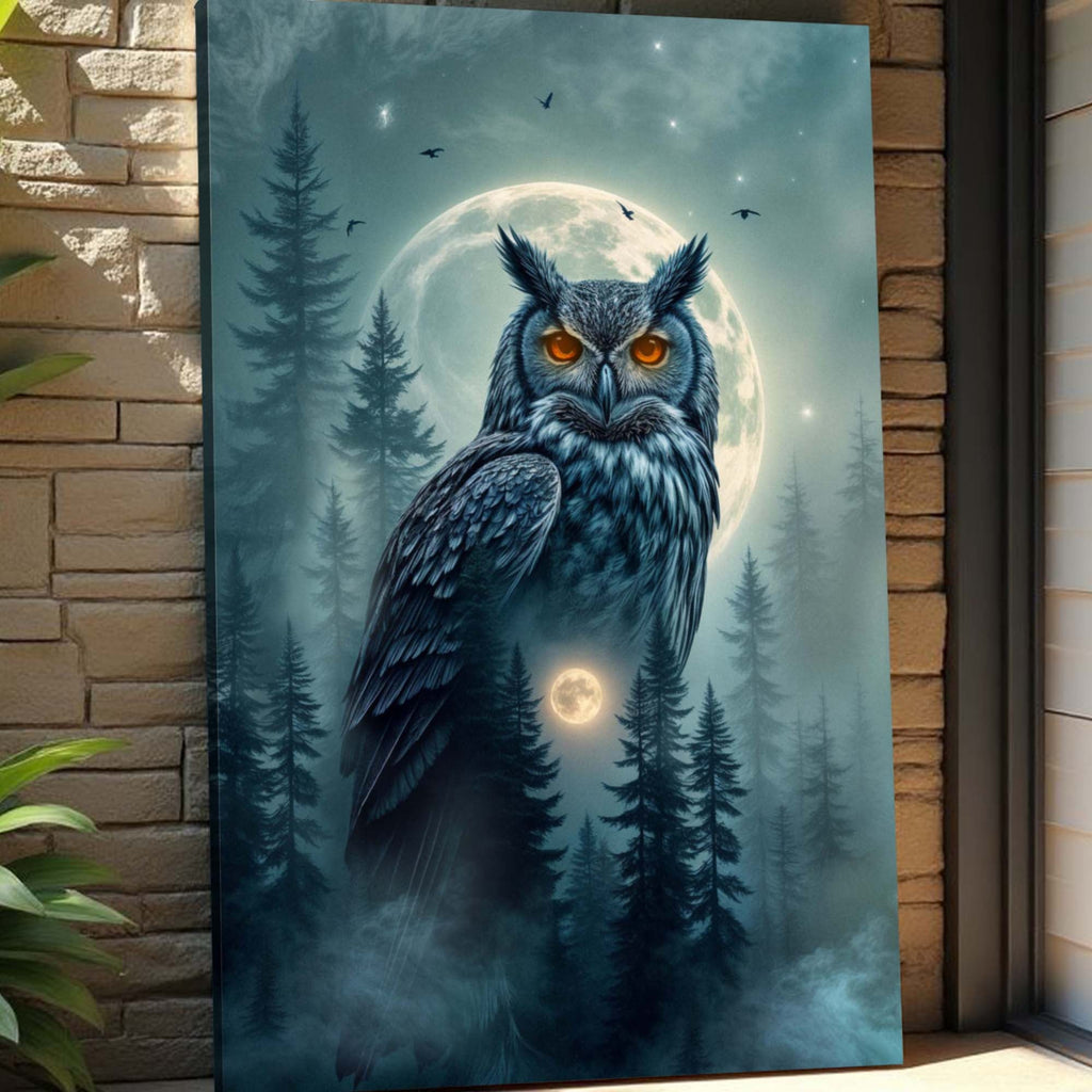 Owl Double Exposure Wall Art II - The misfit market