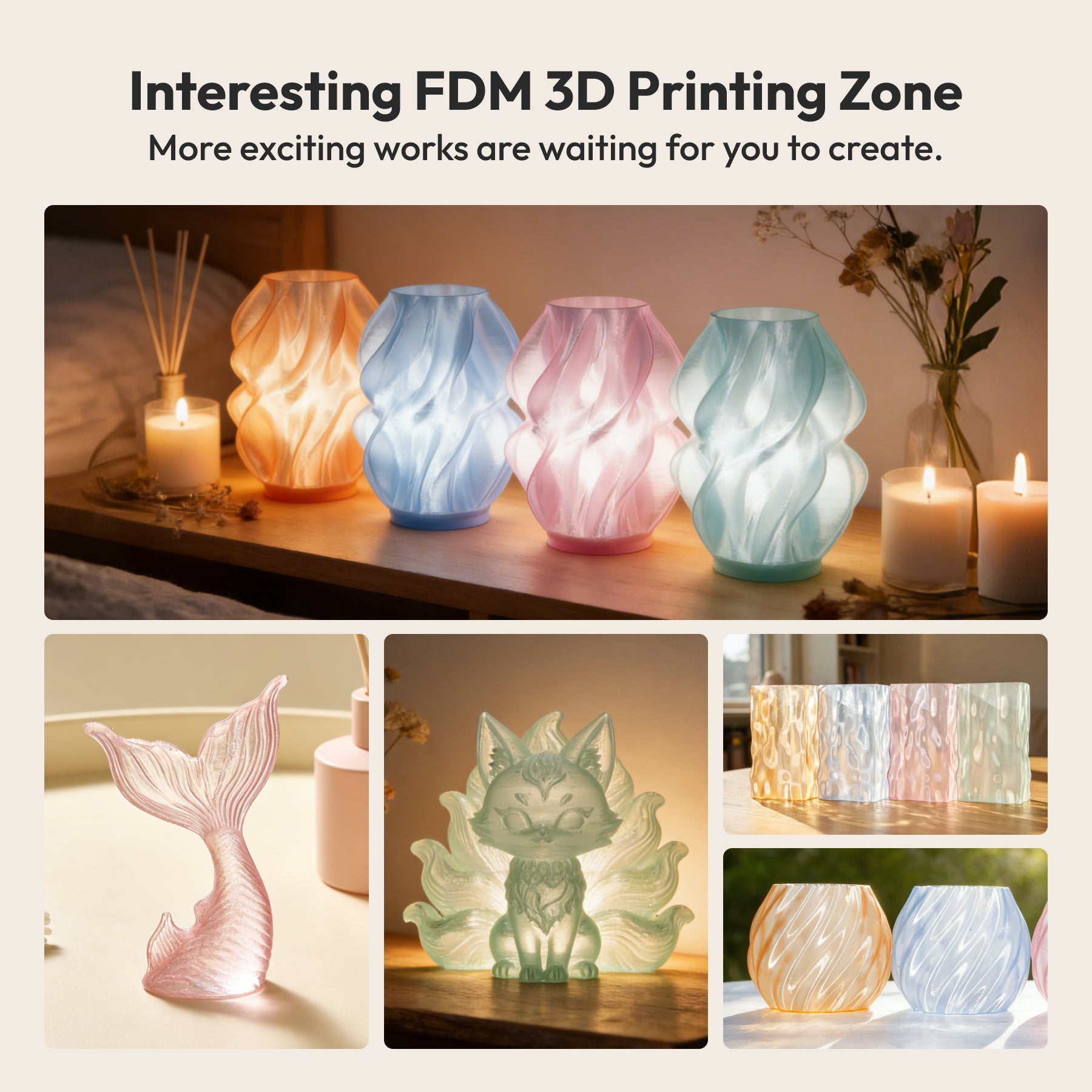 PLA Crystal-Transparent Gradient Variety Pack (4x200g) - The misfit market