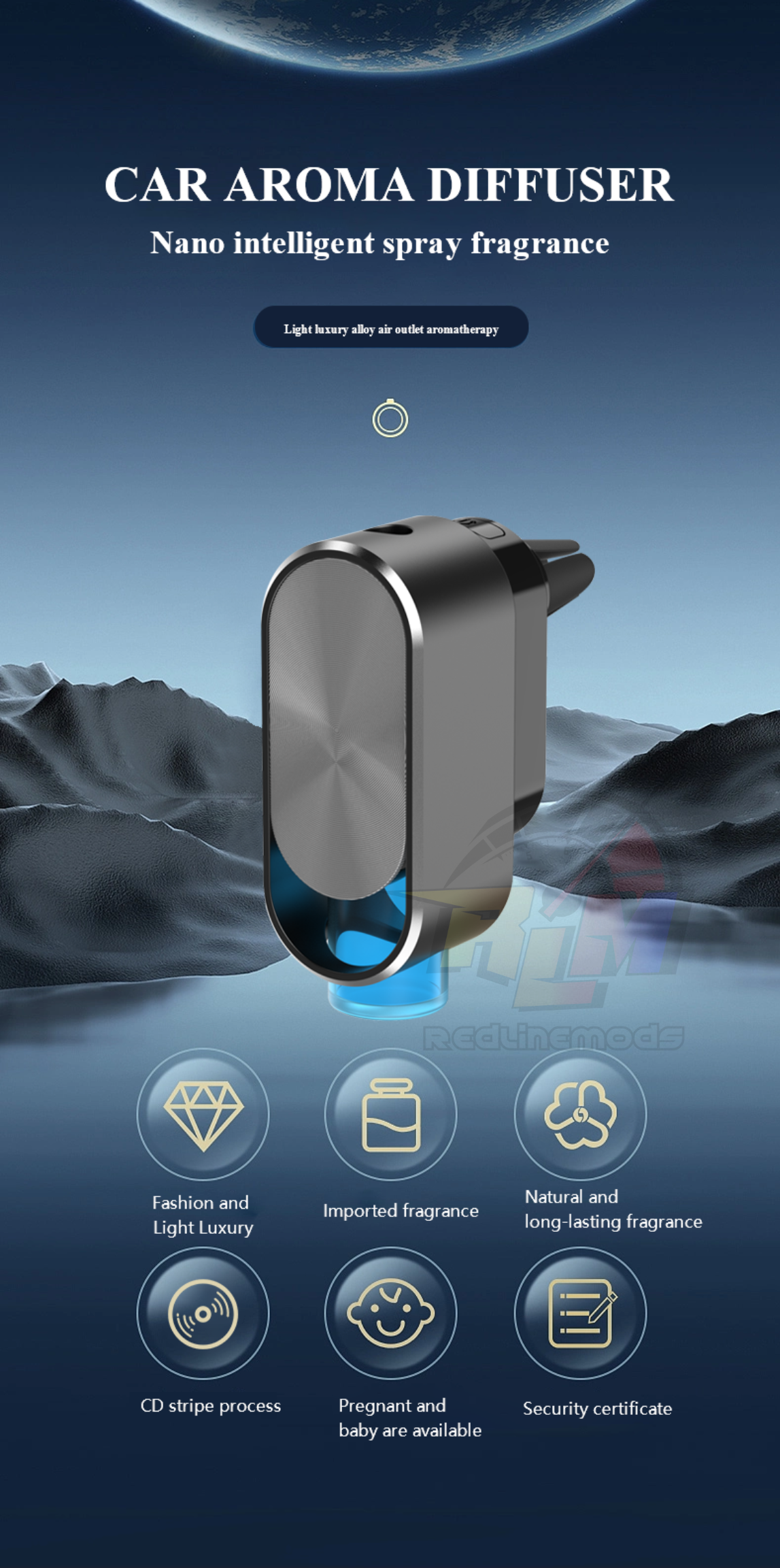 Smart Wireless Car Oil Aroma Diffuser Freshener - The misfit market