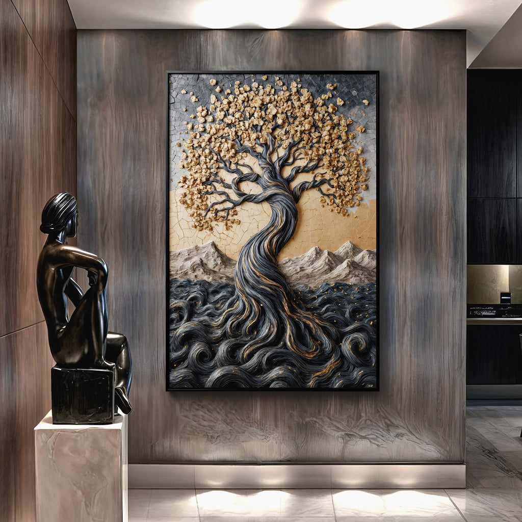 Golden Tree of Life Minimalist Wall Art - The misfit market