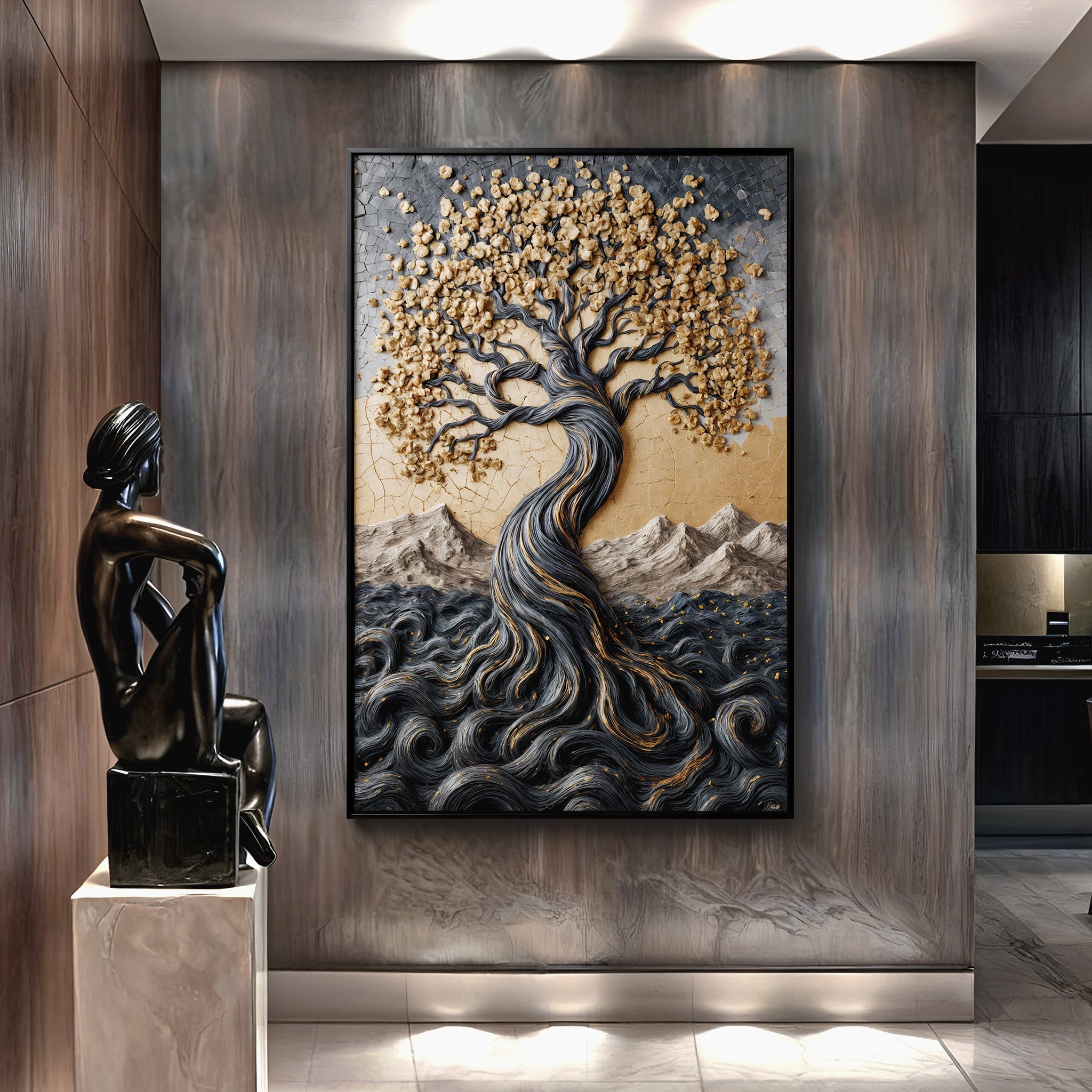 Golden Tree of Life Minimalist Wall Art - The misfit market