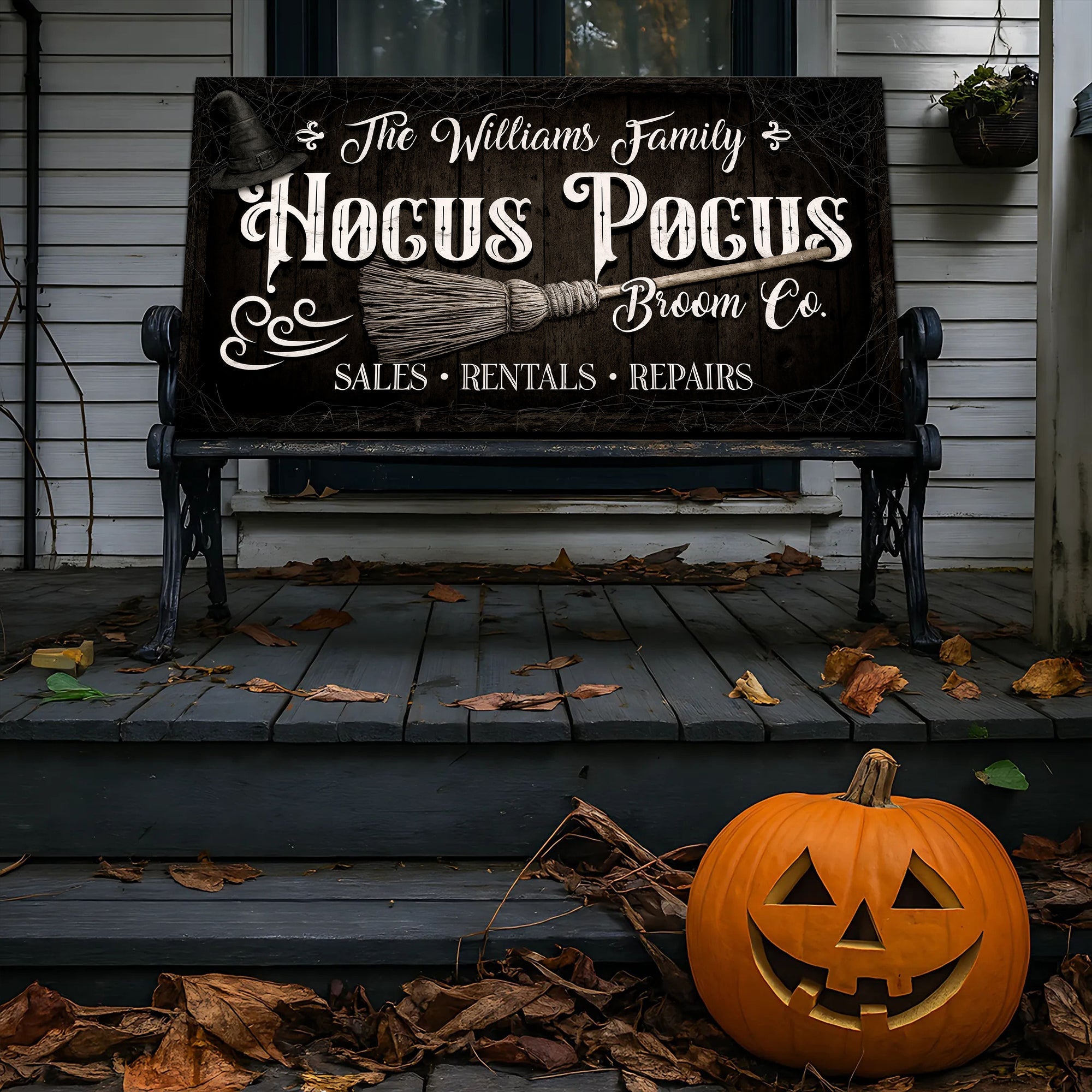 Personalized Hocus Pocus Broom Co. Wall Sign - The misfit market