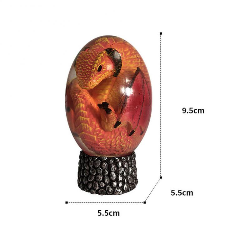 LED Lava Dragon Egg Statue Resin Ornament - The misfit market