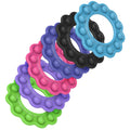 6 Pack Flower Pop It Fidget Rings Colorful Sensory Toys For Kids