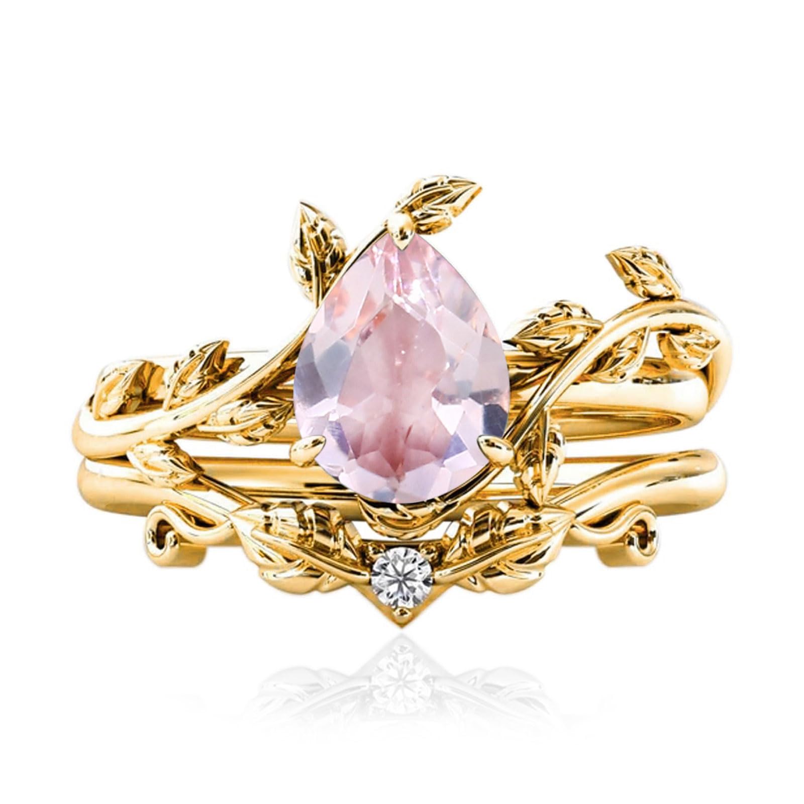 Solid Gold Vintage Bridal Ring Set: A Timeless Gift for Her - The misfit market