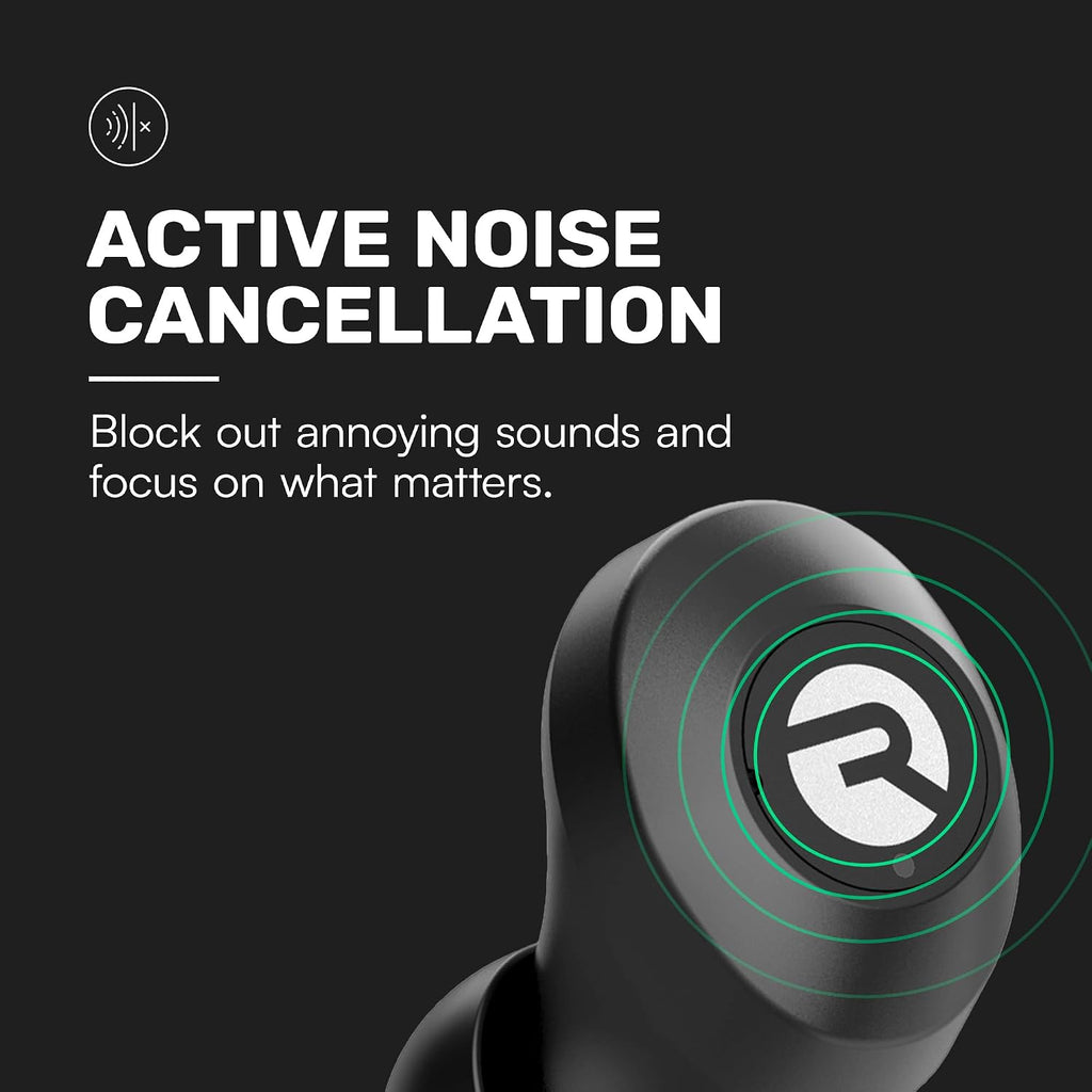 Raycon Everyday Bluetooth Wireless Earbuds with Microphone - Active Noise Cancelling, Sweat & Water-Resistant Earphones, Ear Buds Wireless Bluetooth Up to 32 Hours Playtime (Blue)