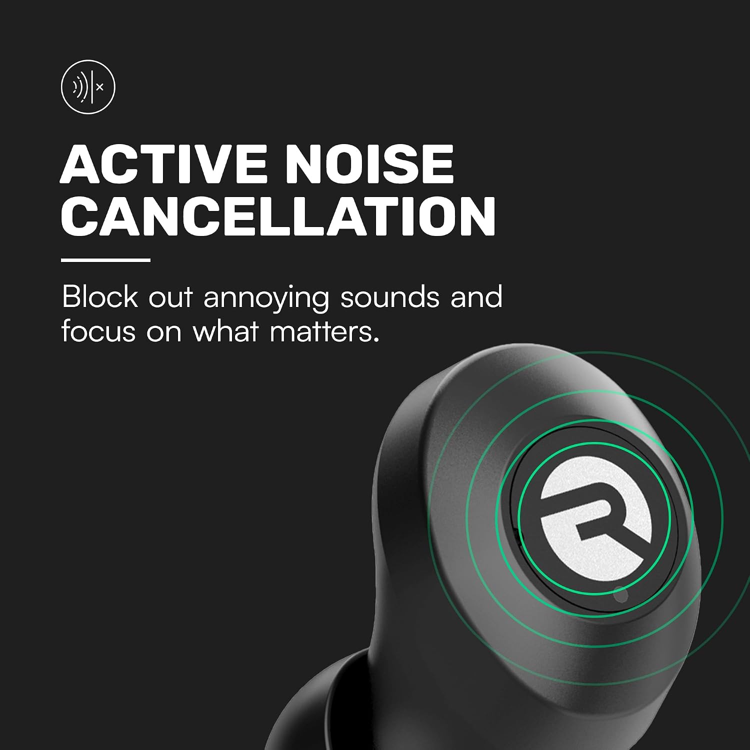 Raycon Everyday Bluetooth Wireless Earbuds with Microphone - Active Noise Cancelling, Sweat & Water-Resistant Earphones, Ear Buds Wireless Bluetooth Up to 32 Hours Playtime (Blue)