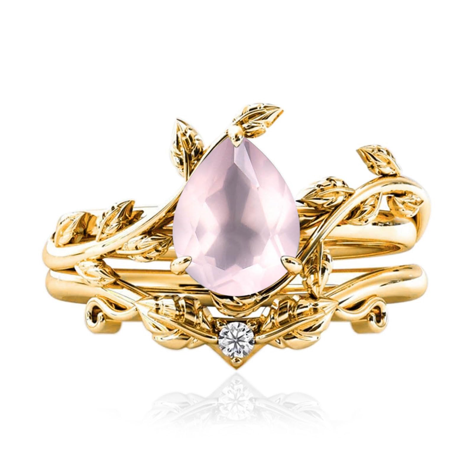 Solid Gold Vintage Bridal Ring Set: A Timeless Gift for Her - The misfit market