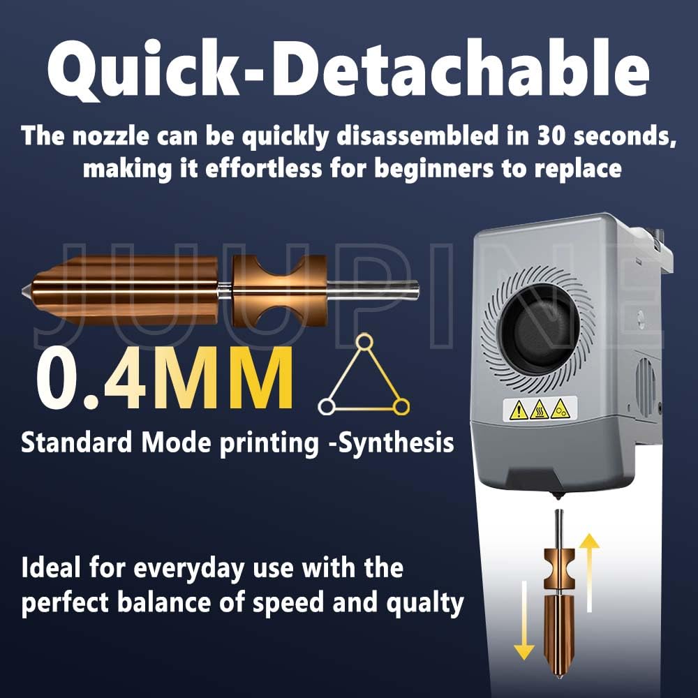 New Upgraded 0.25M Hotend Kit for Flashforge AD5X Nozzle, All Metal 3s Quick-Detachable Nozzle kit,HTR 550°C Hardened Steel Nozzle Wear-Resistant,32mm³/s High Flow,600mm/s High-Speed AD5X Parts - The misfit market