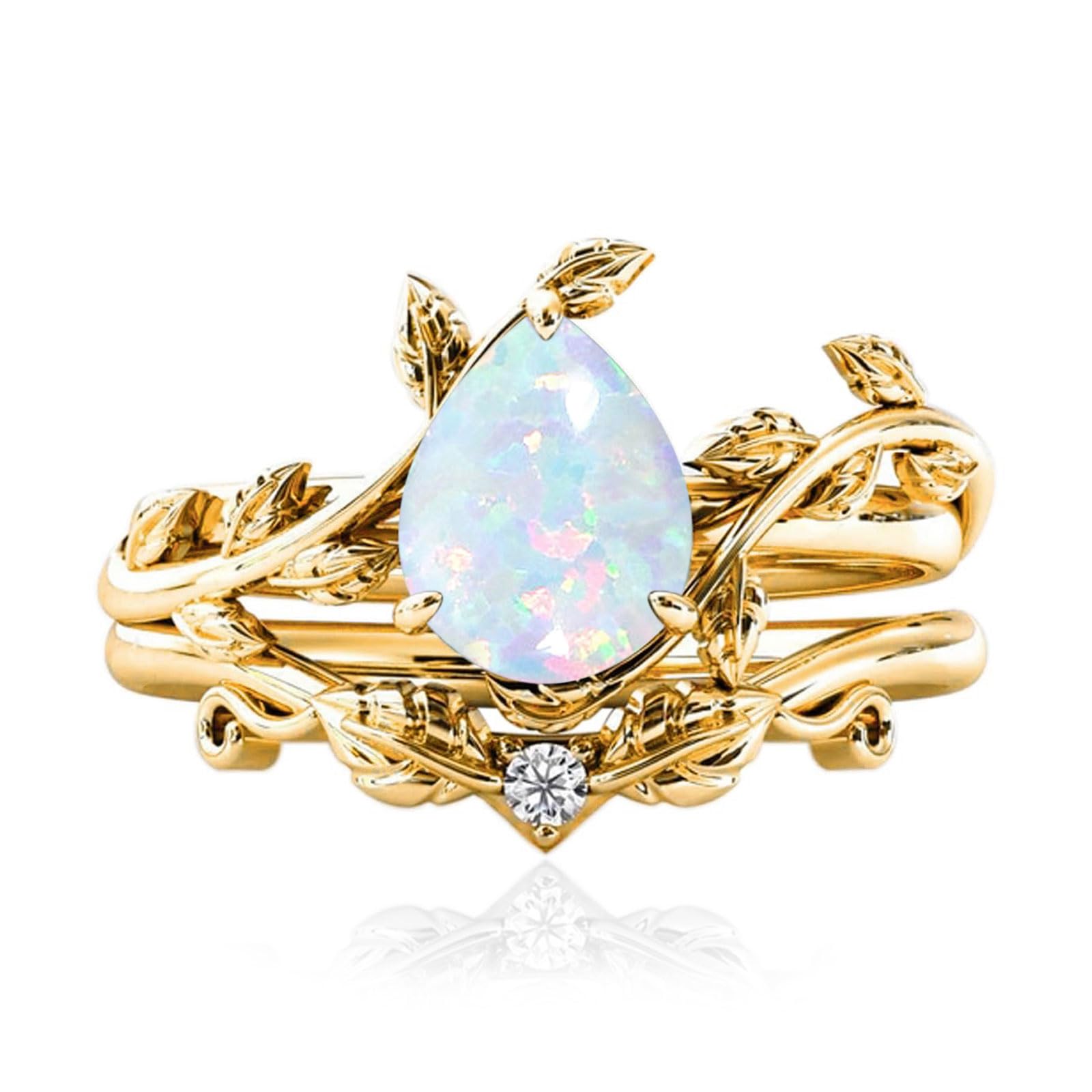 Solid Gold Vintage Bridal Ring Set: A Timeless Gift for Her - The misfit market