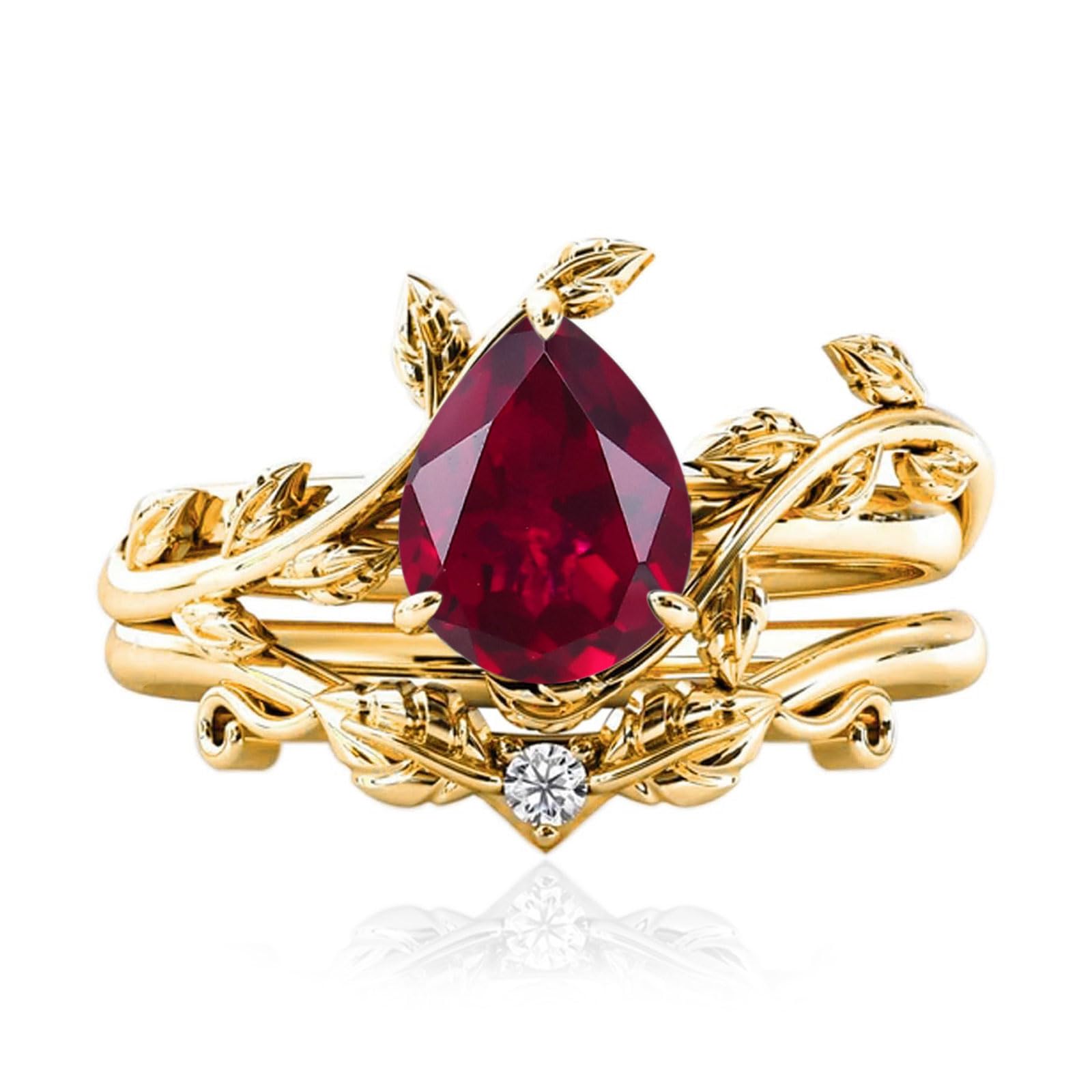 Solid Gold Vintage Bridal Ring Set: A Timeless Gift for Her - The misfit market