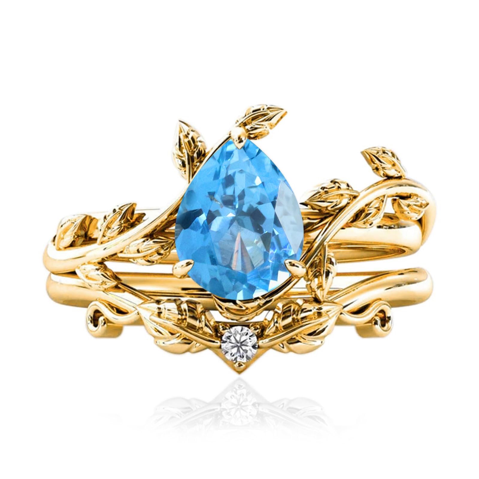 Solid Gold Vintage Bridal Ring Set: A Timeless Gift for Her - The misfit market