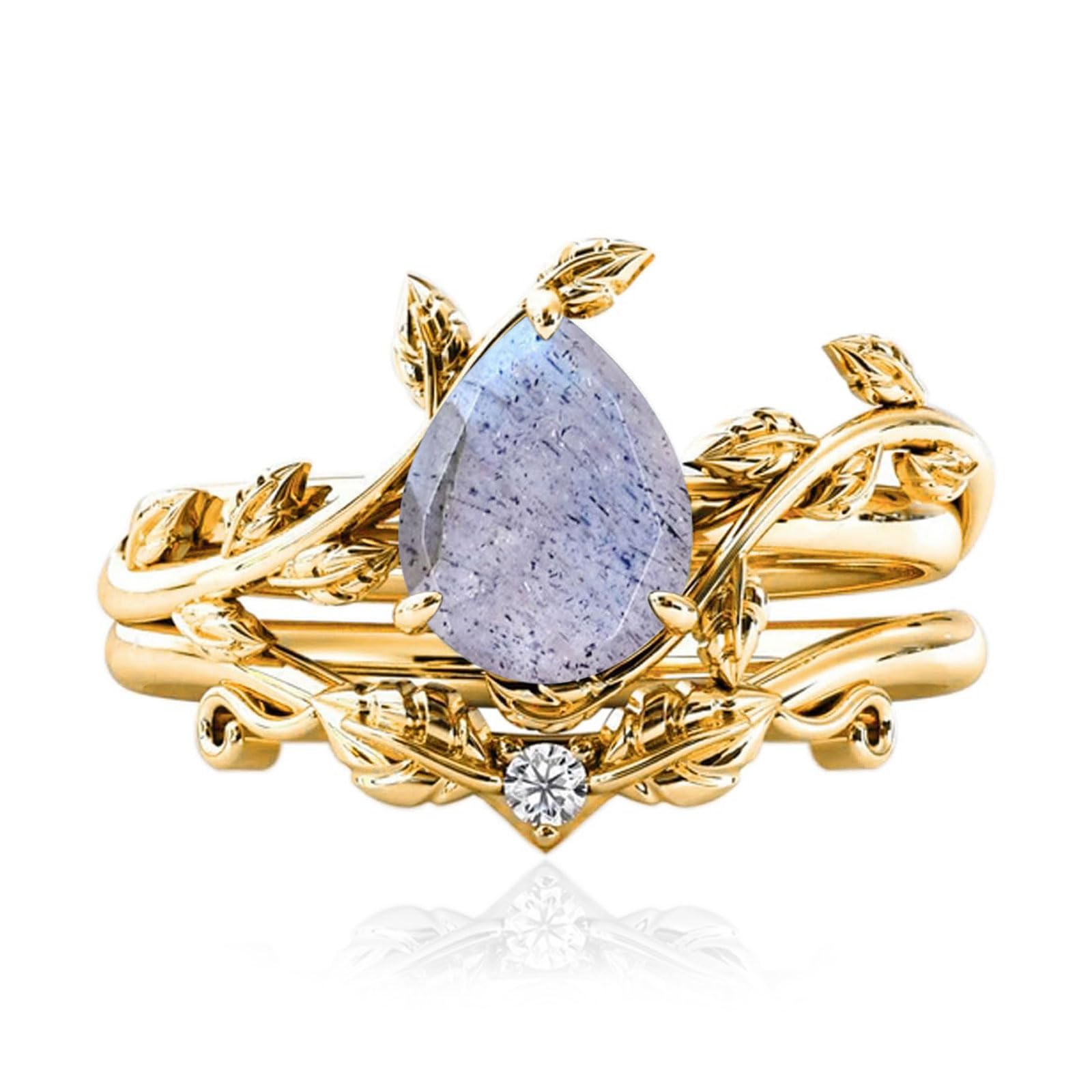 Solid Gold Vintage Bridal Ring Set: A Timeless Gift for Her - The misfit market