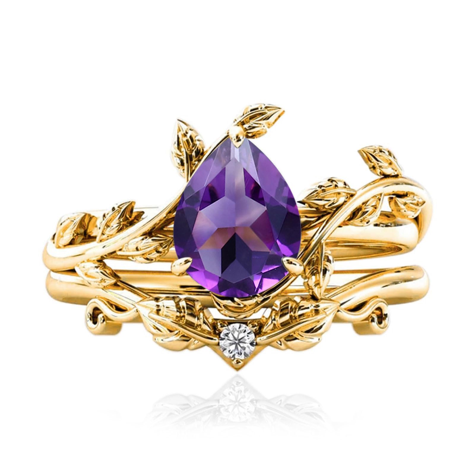 Solid Gold Vintage Bridal Ring Set: A Timeless Gift for Her - The misfit market