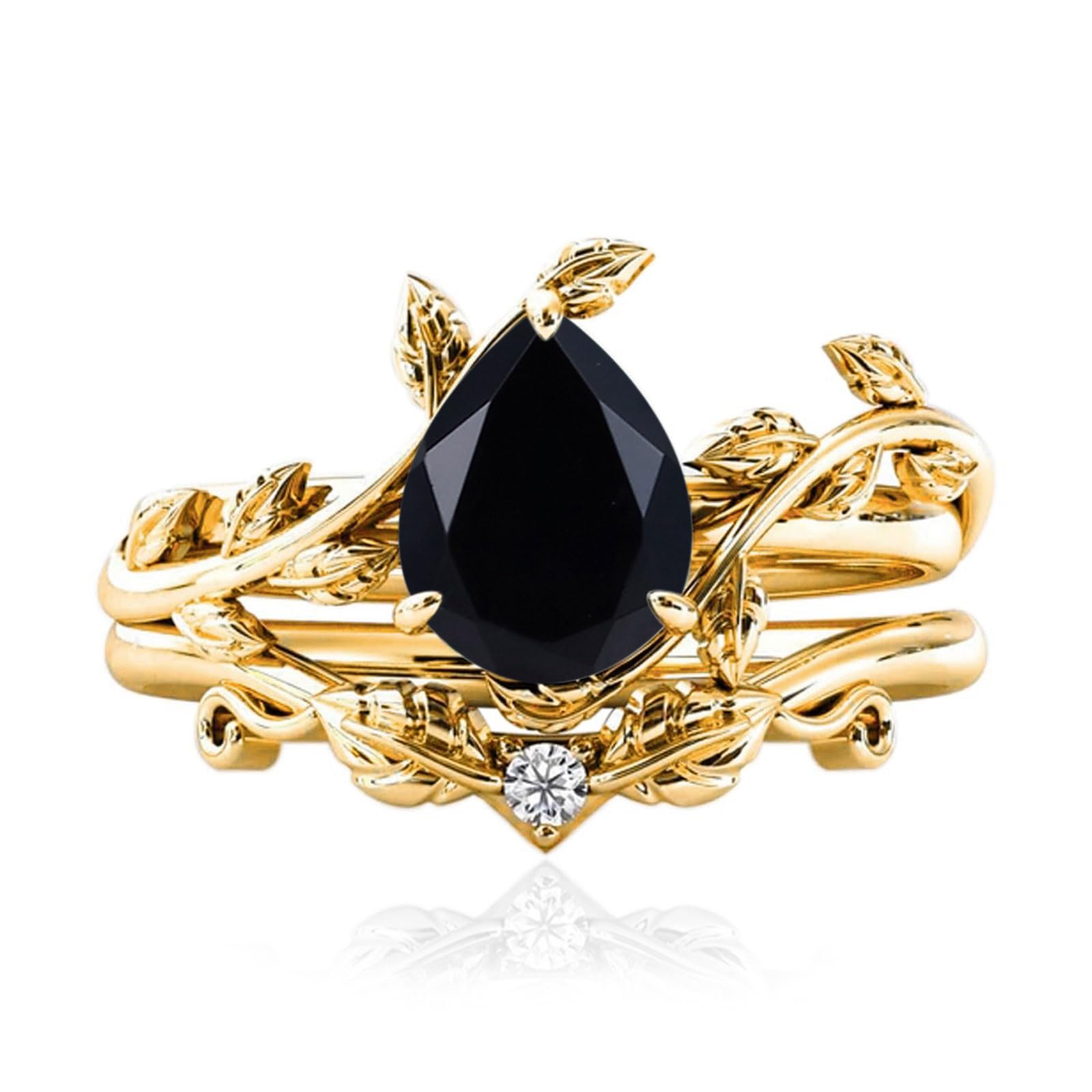 Solid Gold Vintage Bridal Ring Set: A Timeless Gift for Her - The misfit market