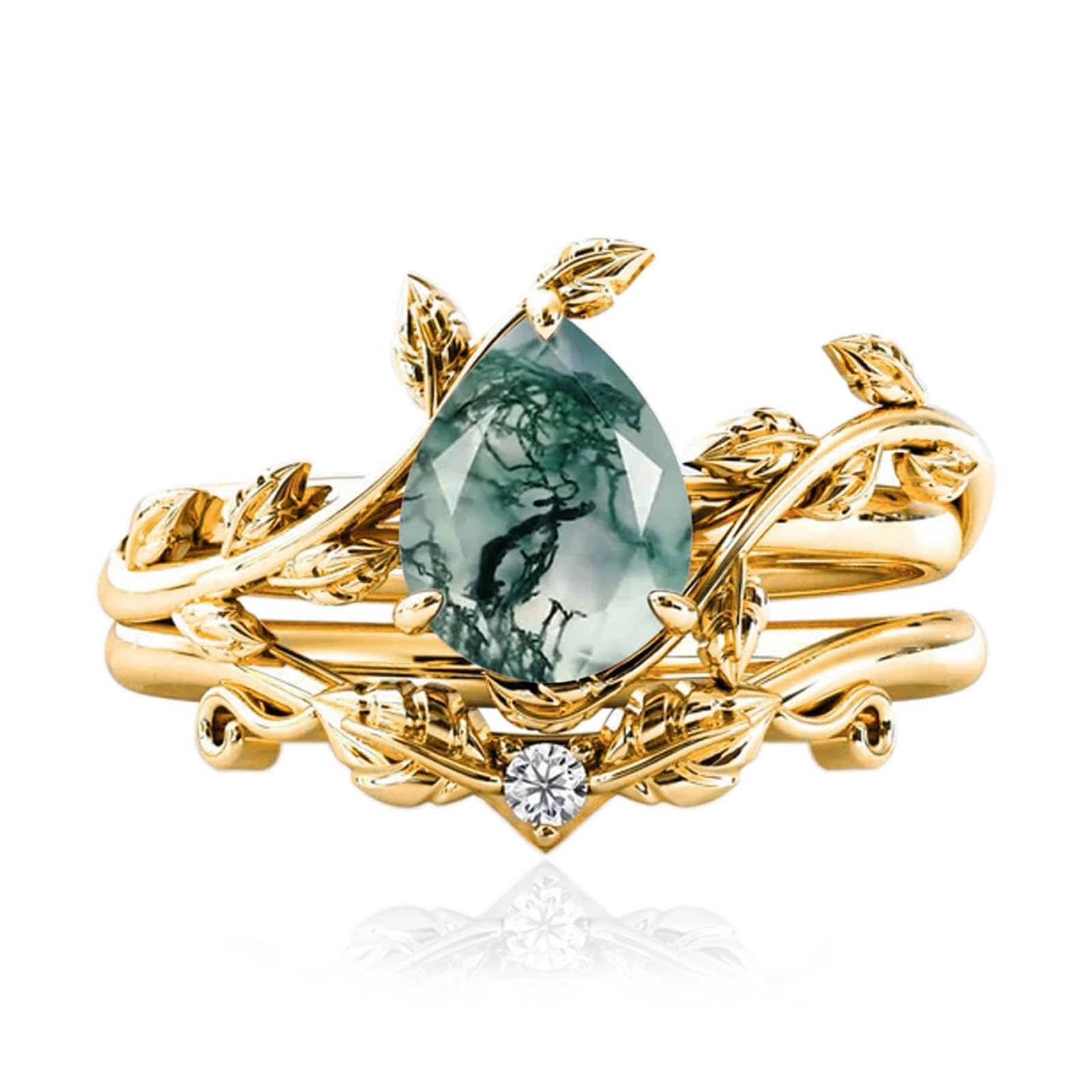 Solid Gold Vintage Bridal Ring Set: A Timeless Gift for Her - The misfit market