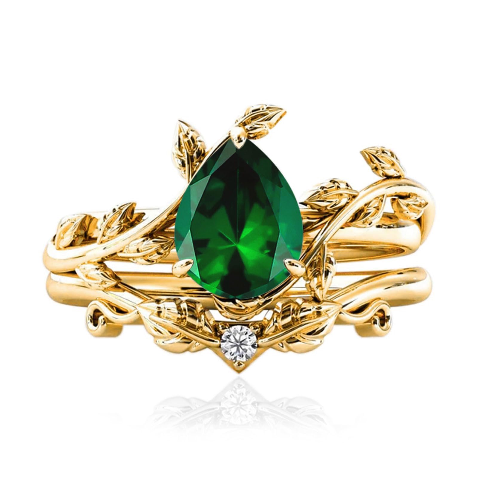 Solid Gold Vintage Bridal Ring Set: A Timeless Gift for Her - The misfit market