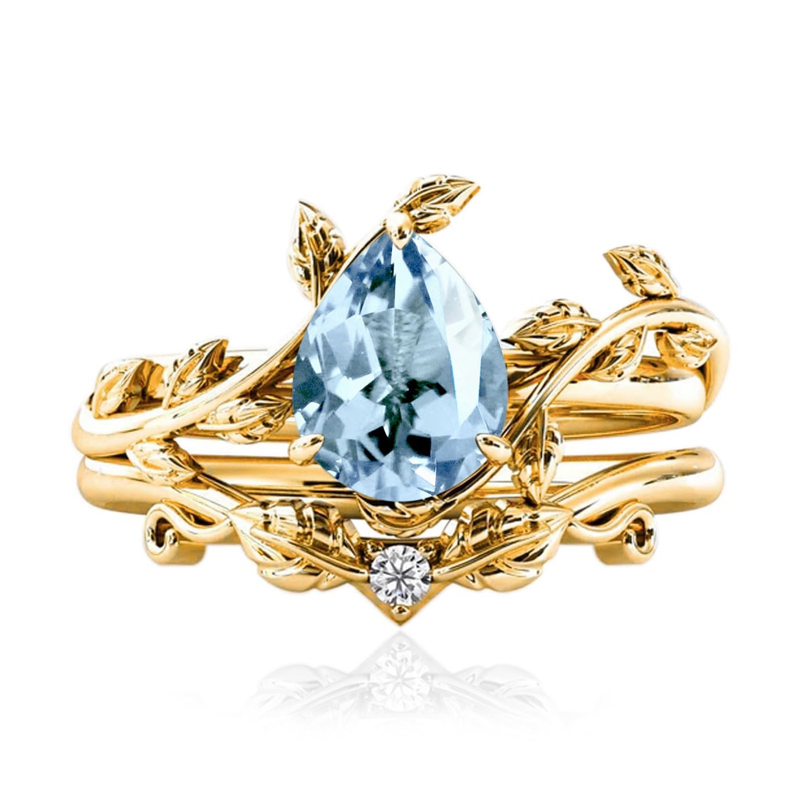 Solid Gold Vintage Bridal Ring Set: A Timeless Gift for Her - The misfit market