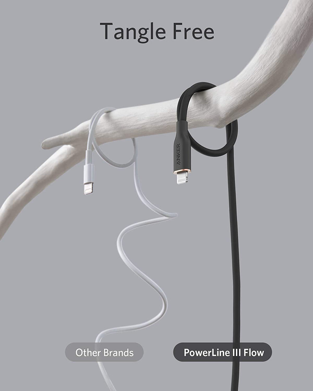 Anker <b>641</b> USB-C to Lightning Cable (Flow, 3 ft Silicone) - The misfit market