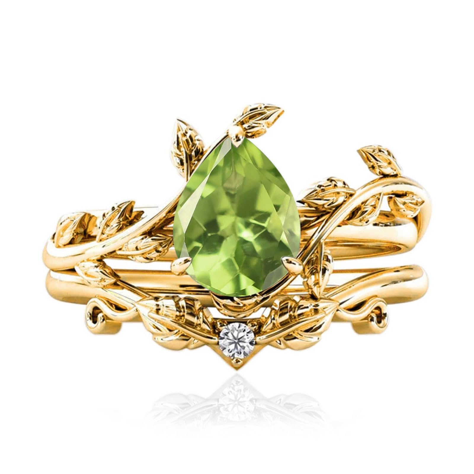 Solid Gold Vintage Bridal Ring Set: A Timeless Gift for Her - The misfit market