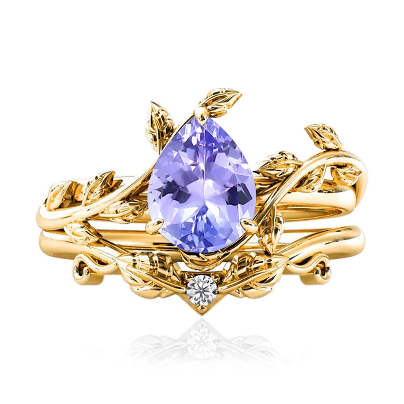 Solid Gold Vintage Bridal Ring Set: A Timeless Gift for Her - The misfit market