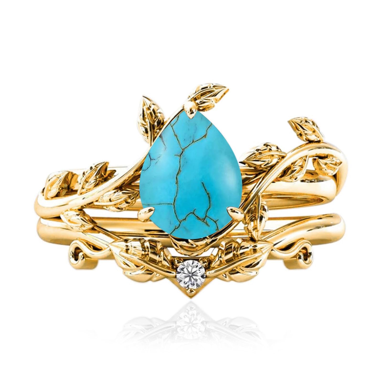 Solid Gold Vintage Bridal Ring Set: A Timeless Gift for Her - The misfit market