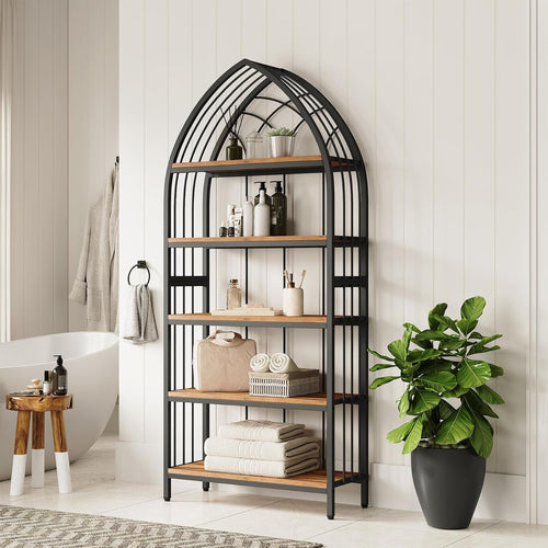 74.8-Inch Tall 5-Tier Bookshelf Organizer Storage Unit - The misfit market