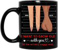 Personalized Couple Black Coffee Mug - Valentine's Day Gift Idea For Couple - I Want To Grow Old With You - The misfit market