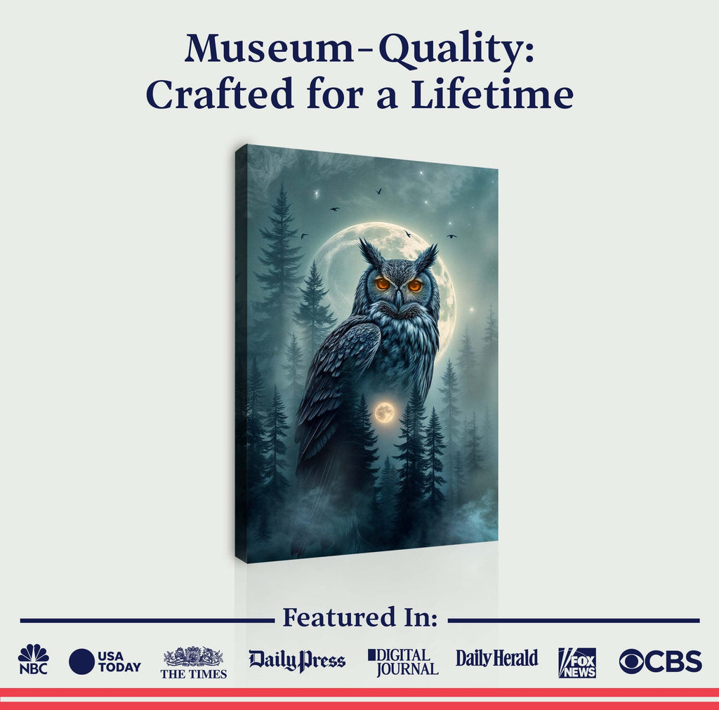 Owl Double Exposure Wall Art II - The misfit market