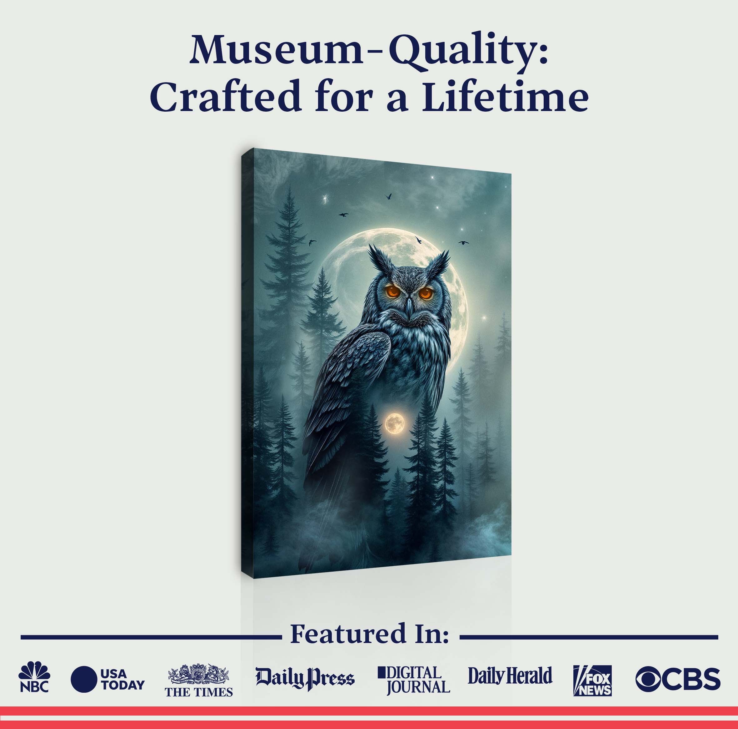 Owl Double Exposure Wall Art II - The misfit market