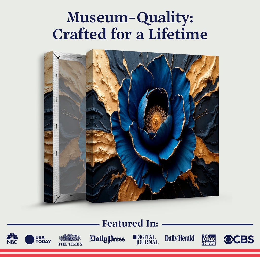 Sapphire Bloom Wall Art - The misfit market