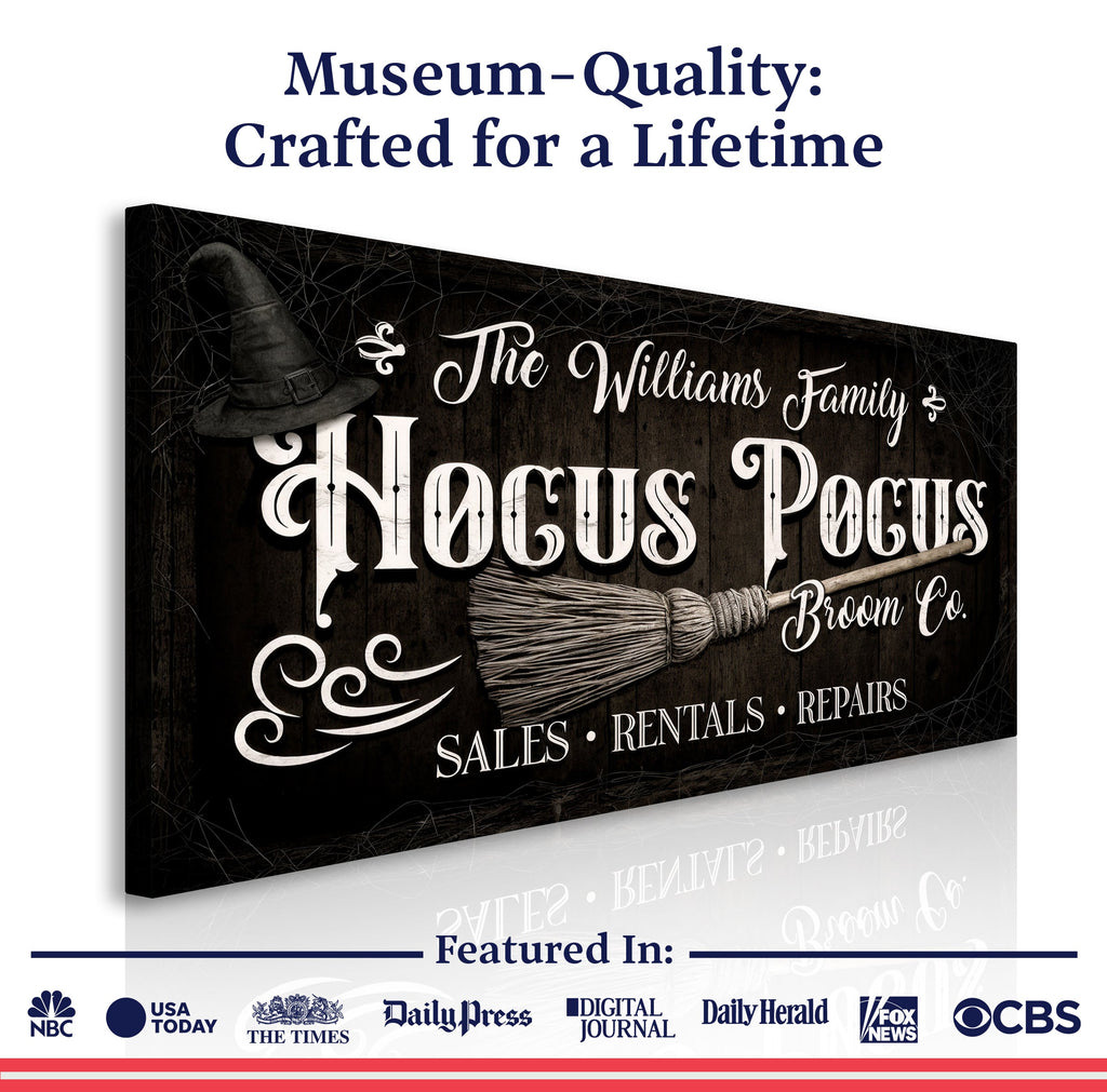 Personalized Hocus Pocus Broom Co. Wall Sign - The misfit market