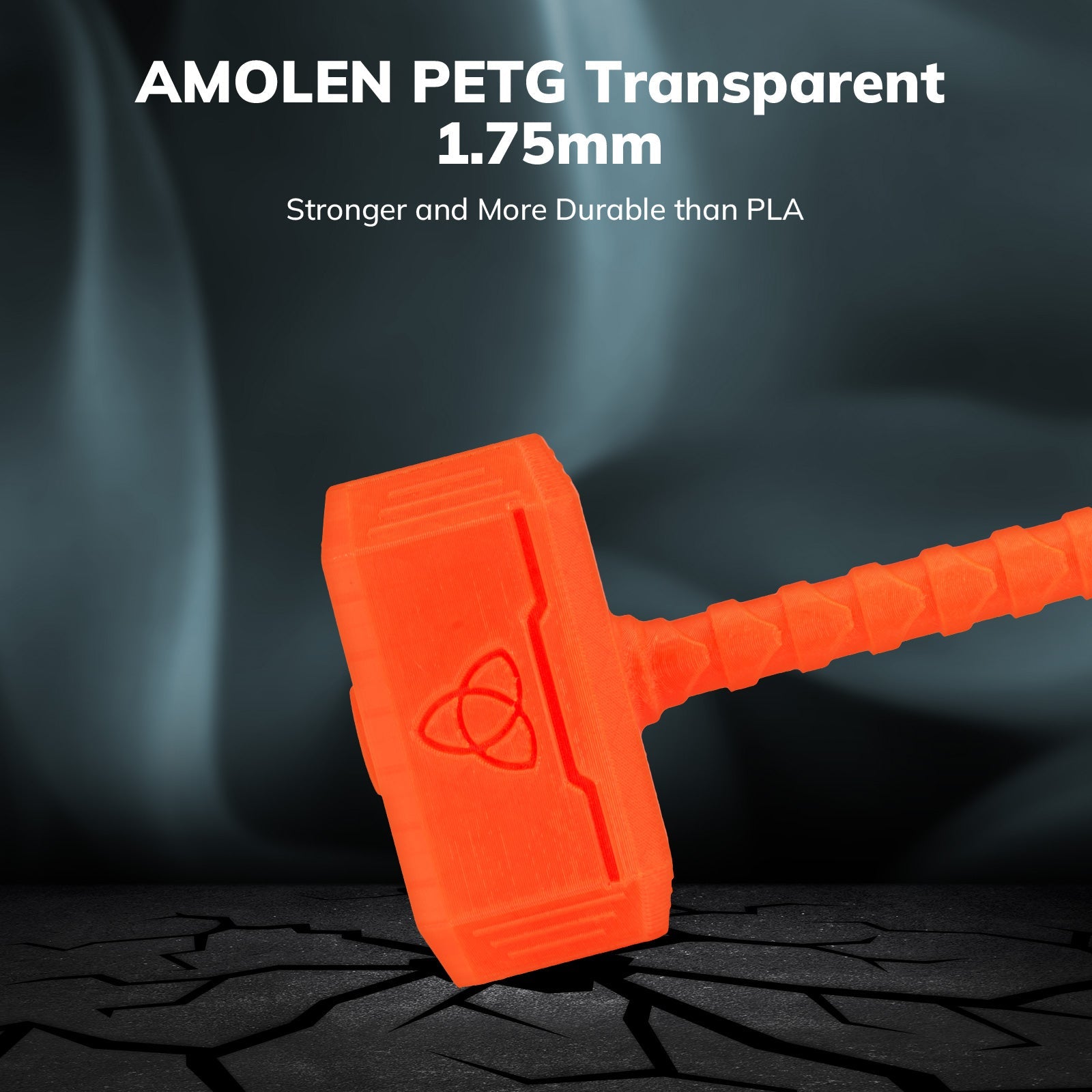 PETG Transparent 1.75mm, 1KG/2.2LB - The misfit market