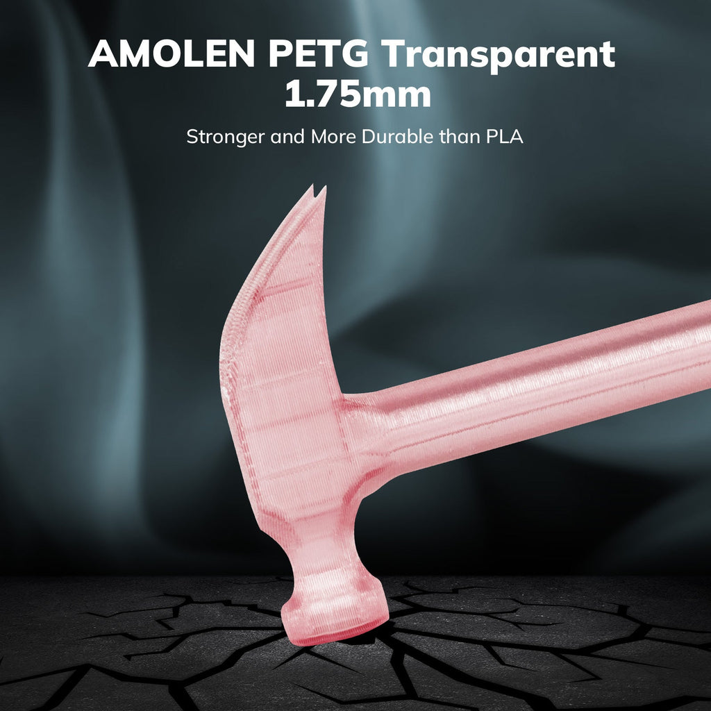 PETG Transparent 1.75mm, 1KG/2.2LB - The misfit market
