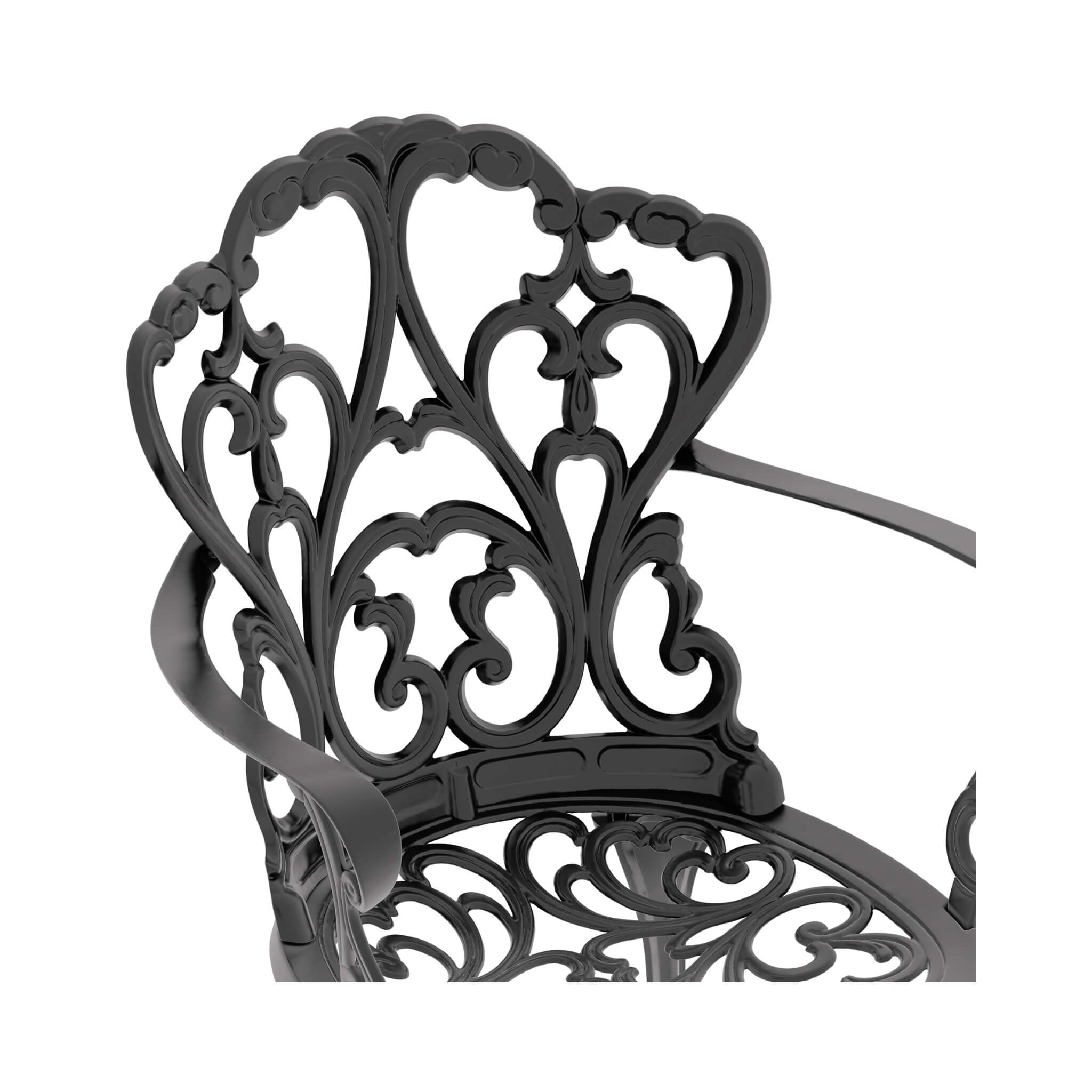 Alora 7-Piece Cast Aluminum Patio Furniture Set With Black Frame And Off-White Cushions (SAK12948)