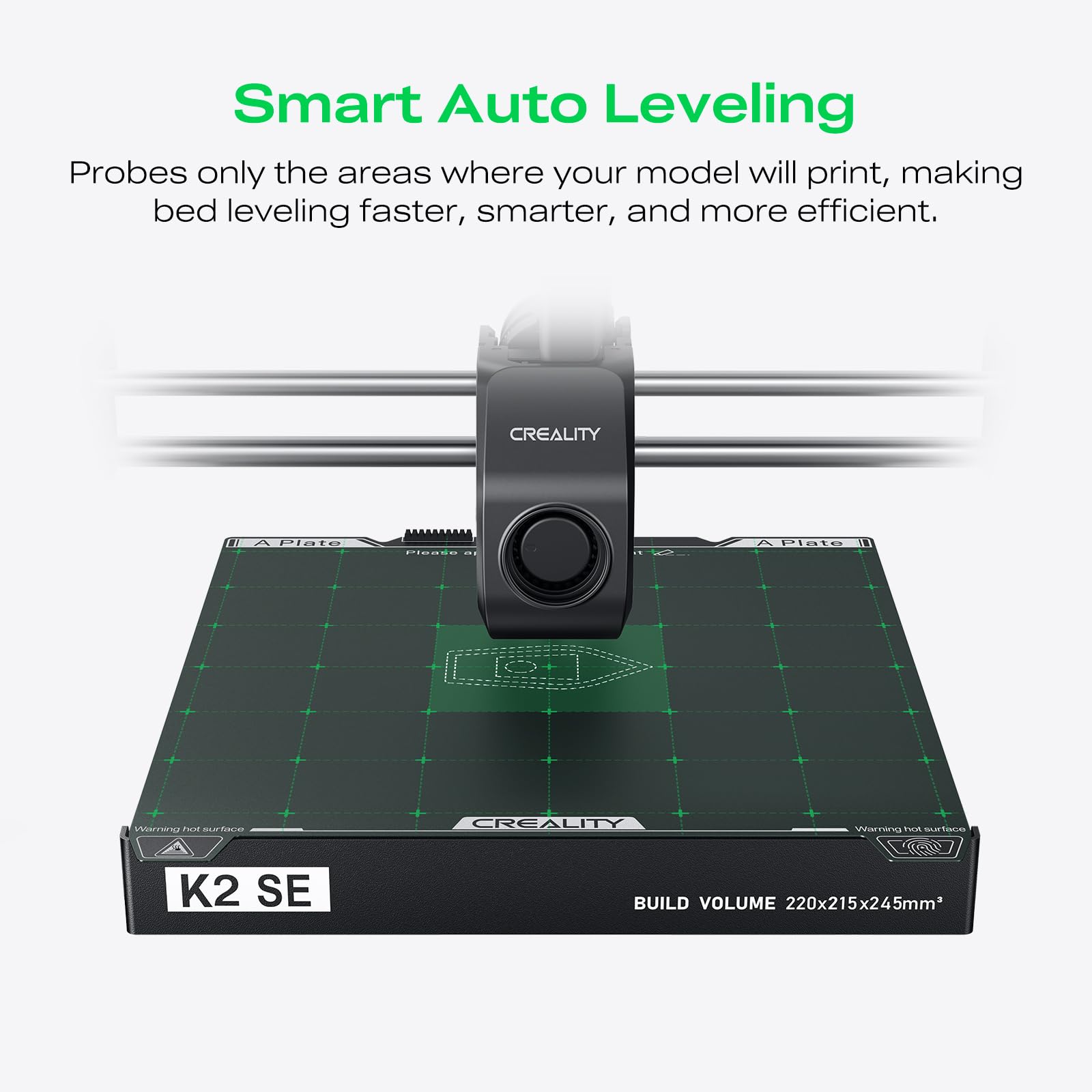 Creality K2 SE 3D Printer, 500mm/s High-Speed Printing, Support Multi Color 3D Printing Needs CFS, Solid Metal Build, Auto Leveling, Direct Drive Extruder, Quick-Swap Nozzle, 220×215×245mm Print Size - The misfit market