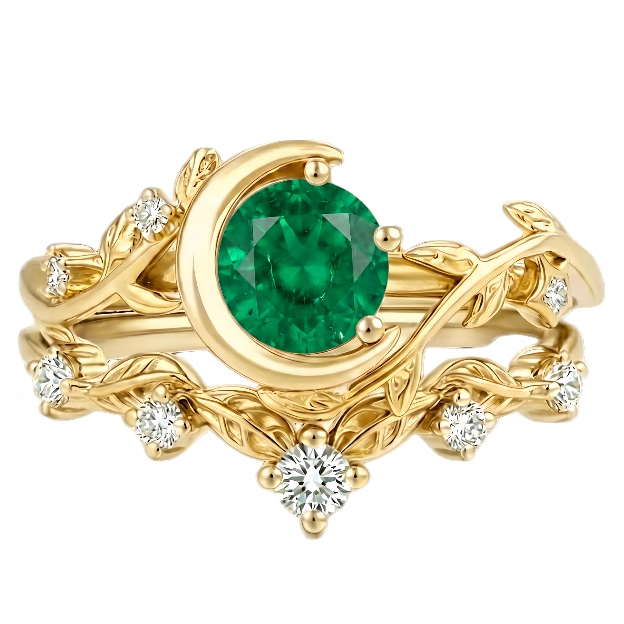 Emerald Ring For Women One To Three Carat In 10K 14K Or 18K Gold May Birthstone Wedding Promise Ring Free Engraving - The misfit market