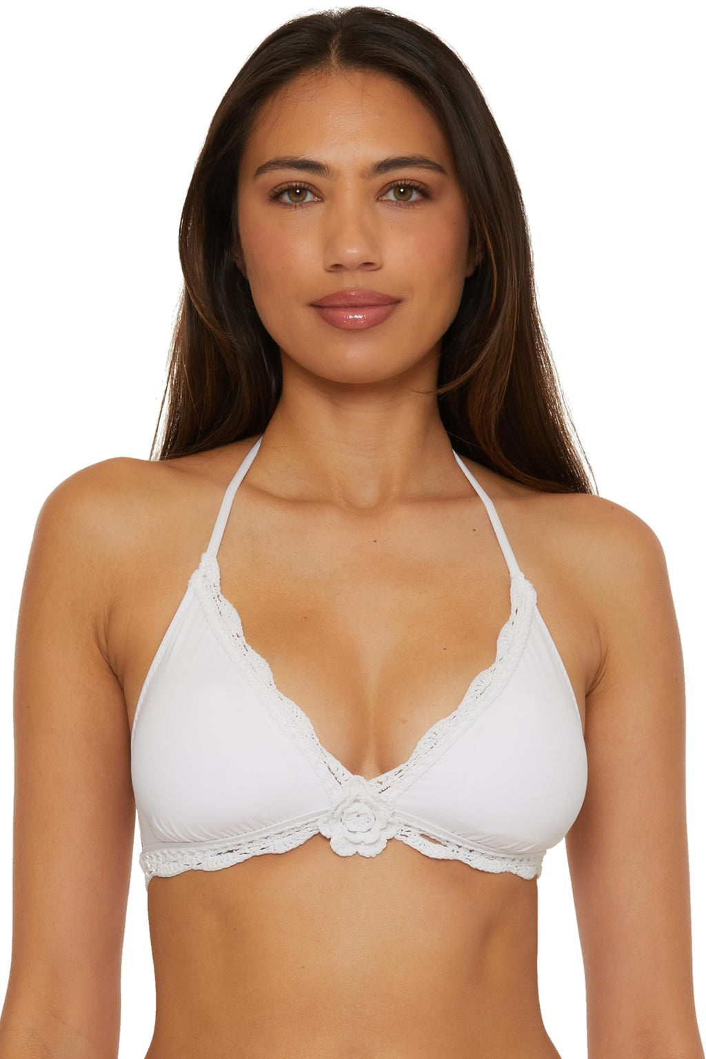 BECCA Colette Crochet Flower Halter Top