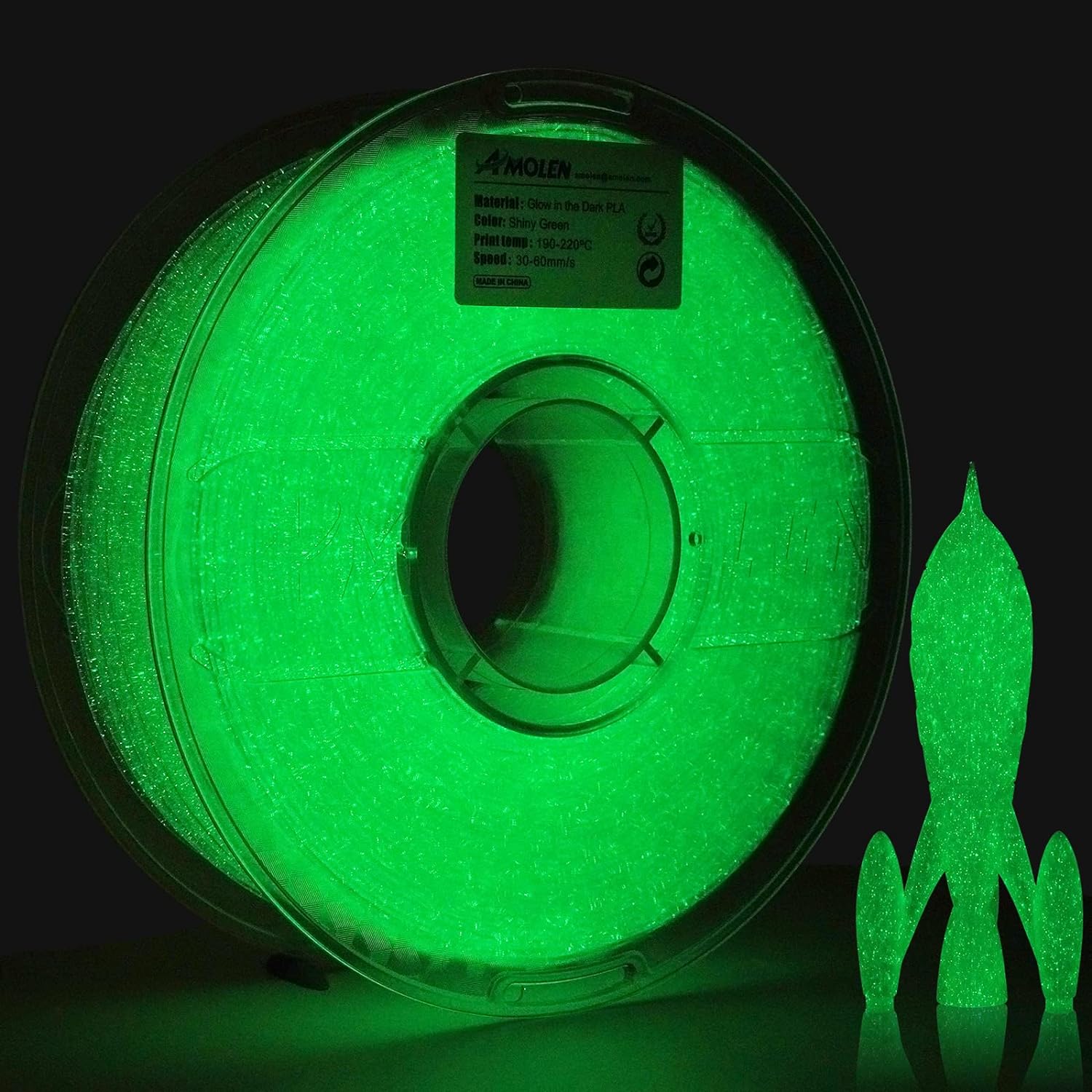 PLA Glow-in-the-Dark 1.75mm, 1KG/2.2LB - The misfit market