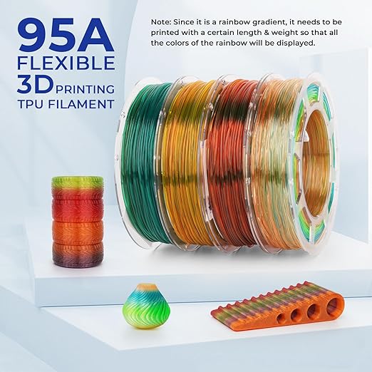 TPU Flexible Transparent Multicolor Rainbow Variety Pack (4x200g) - The misfit market