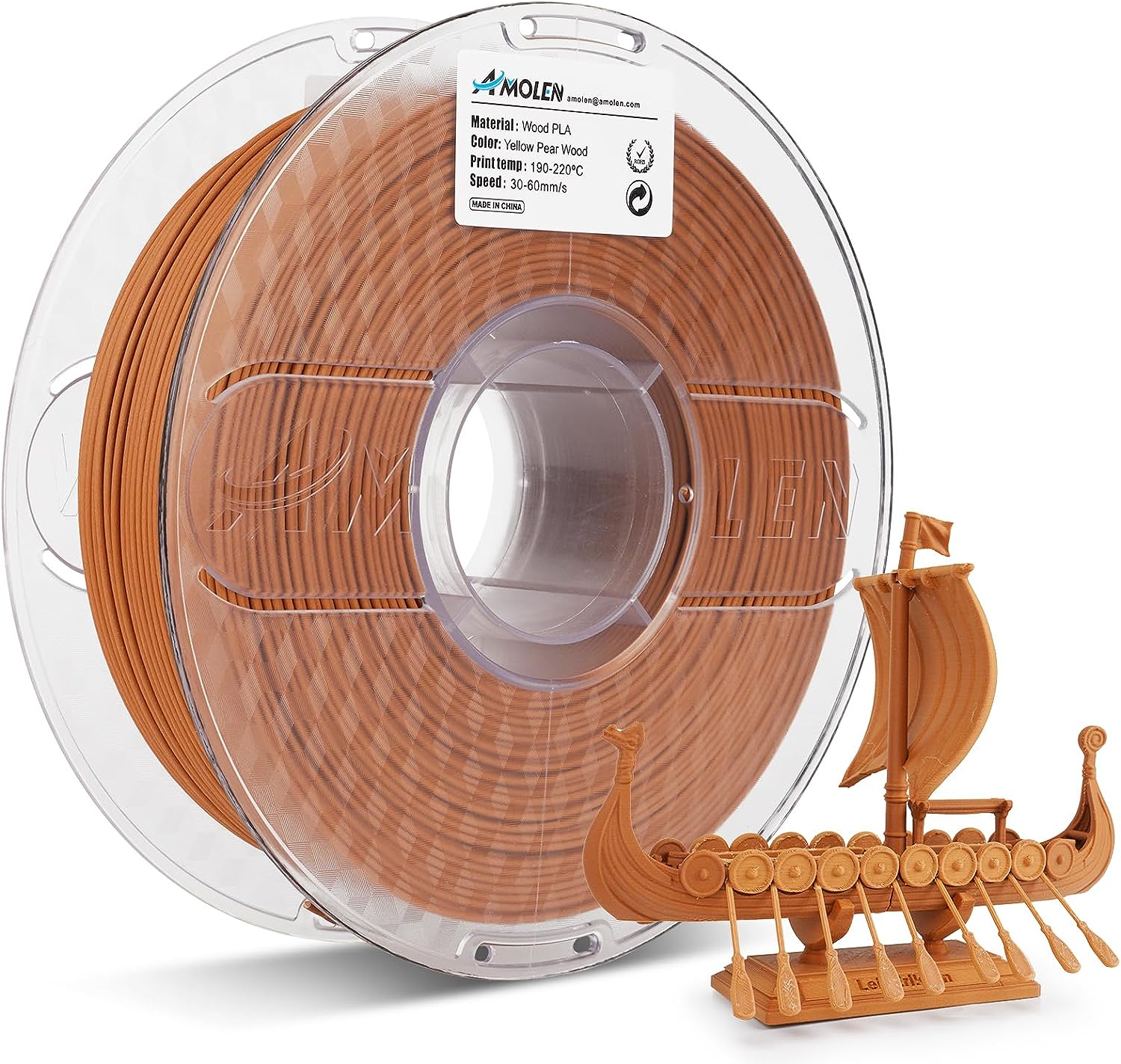 PLA Wood 1.75mm, 1KG/2.2LB - The misfit market