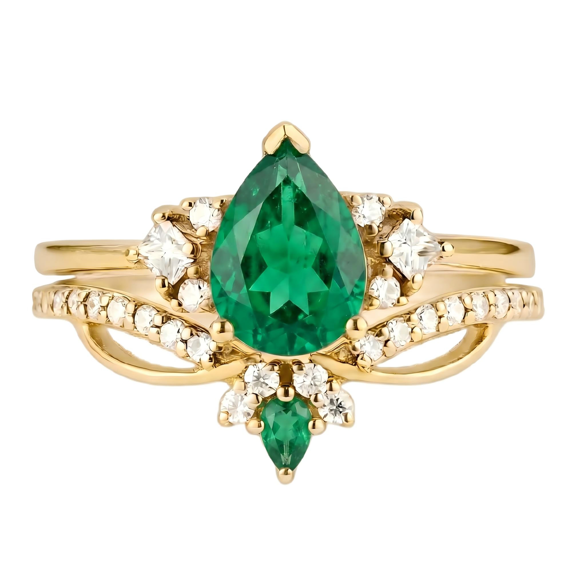 Emerald Ring For Women One To Three Carat In 10K 14K Or 18K Gold May Birthstone Wedding Promise Ring Free Engraving - The misfit market