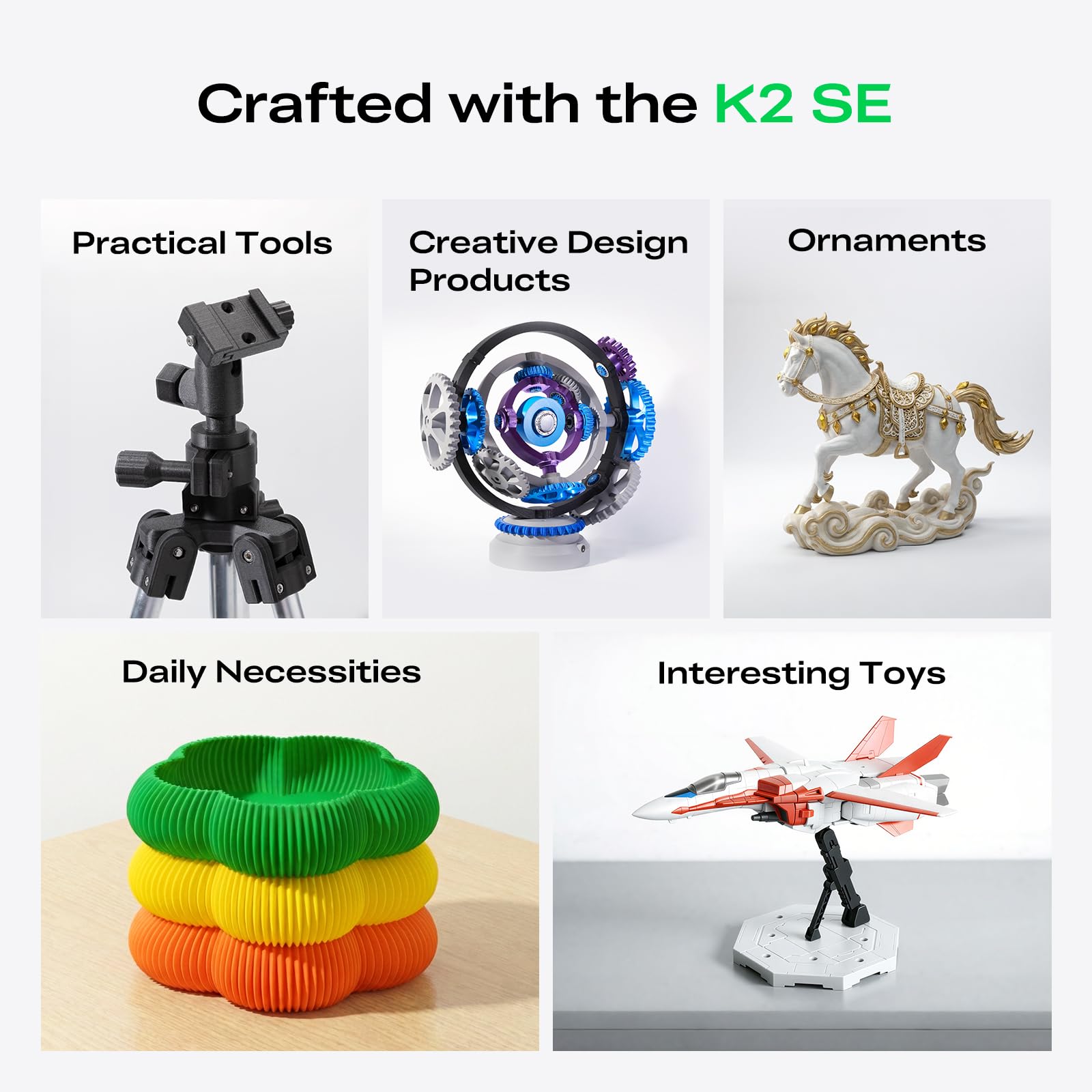 Creality K2 SE 3D Printer, 500mm/s High-Speed Printing, Support Multi Color 3D Printing Needs CFS, Solid Metal Build, Auto Leveling, Direct Drive Extruder, Quick-Swap Nozzle, 220×215×245mm Print Size - The misfit market