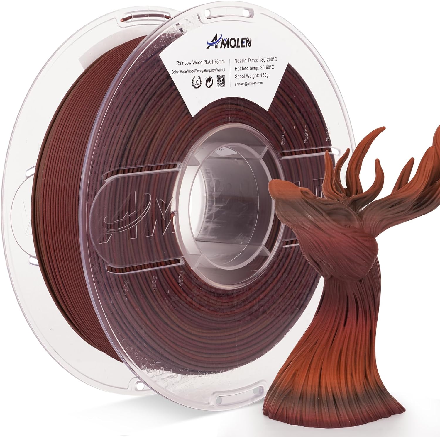 PLA Wood 1.75mm, 1KG/2.2LB - The misfit market