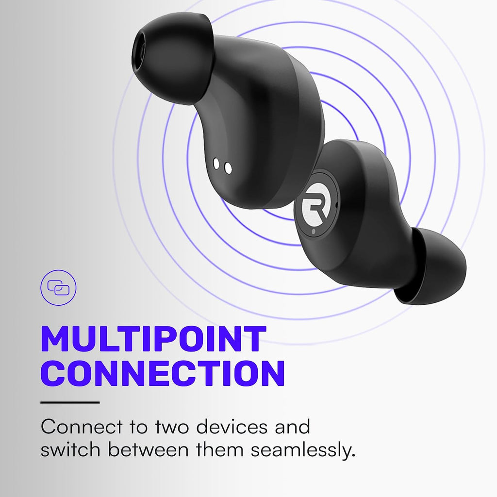Raycon Everyday Bluetooth Wireless Earbuds with Microphone - Active Noise Cancelling, Sweat & Water-Resistant Earphones, Ear Buds Wireless Bluetooth Up to 32 Hours Playtime (Blue)