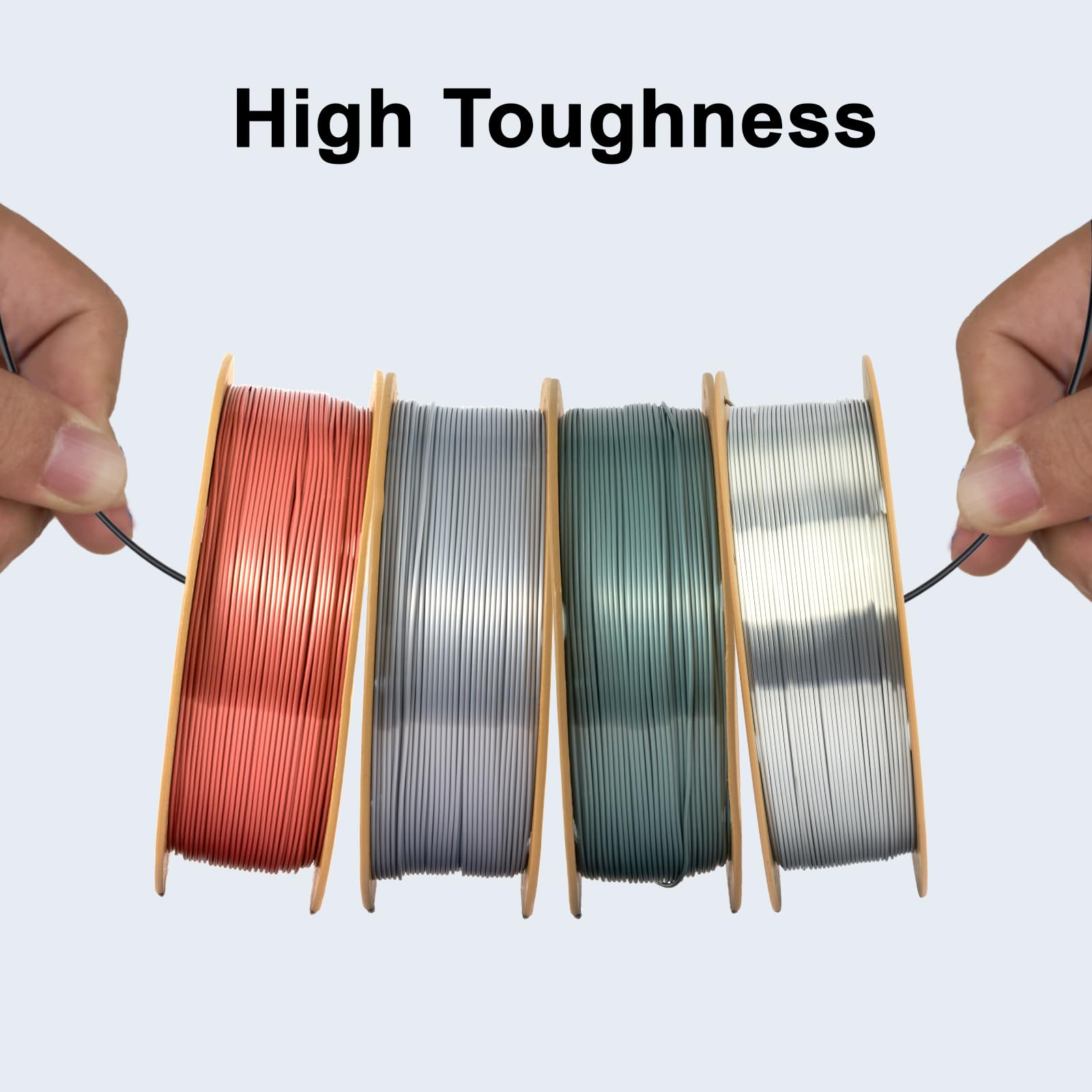 ERYONE Silk Tri Color PLA Filament 3D Printer 1.75mm +/- 0.03mm, Multicolor Filament Tricolor PLA Bundle 2KG Cardboard Spool, Red Blue Green - The misfit market