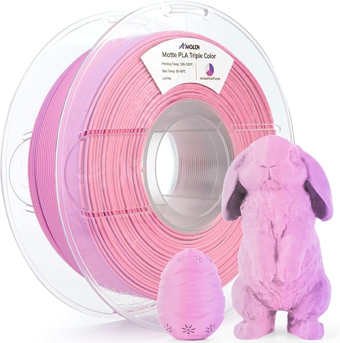 PLA Matte Triple Filament 1.75mm, 1KG/2.2LB - The misfit market